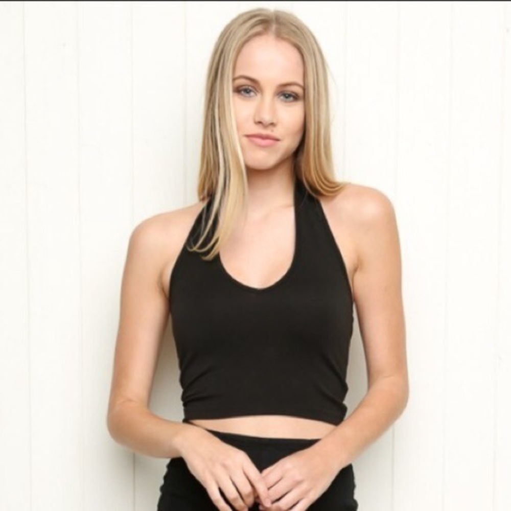 Brandy Melville black halter top